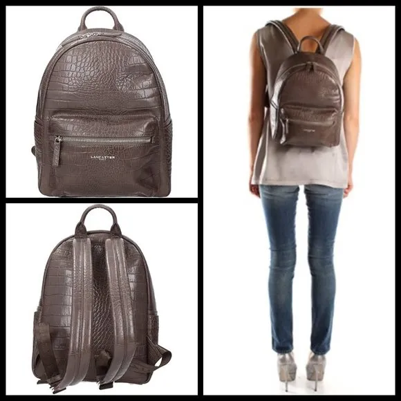 💕LANCASTER PARIS💕 Embossed Crocodile Backpack - Image 2