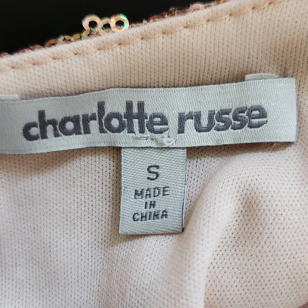 Charlotte Russe Pink Sequin Bodycon Dress Size Small Sequin Cocktail Dress - Image 8