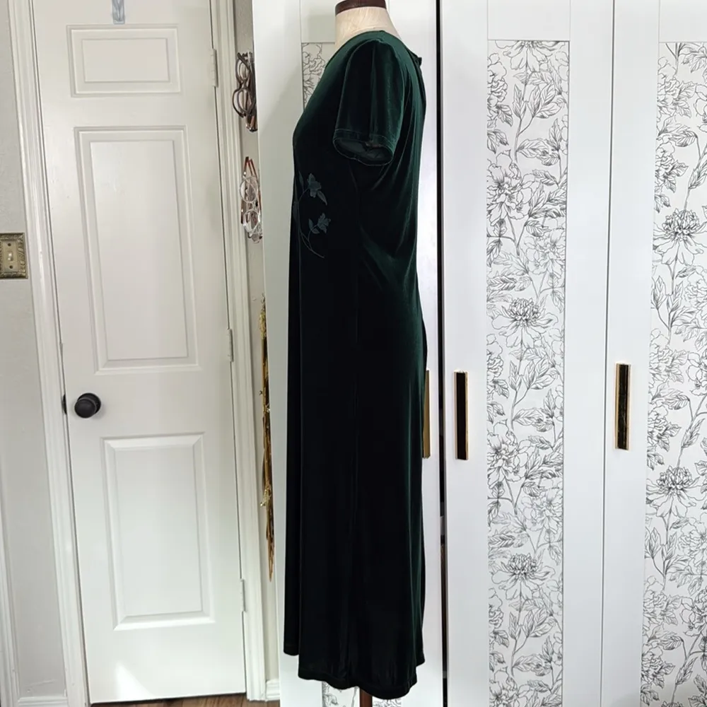 Molly Malloy 90s velvet maxi dress Green Size 6 - Image 9