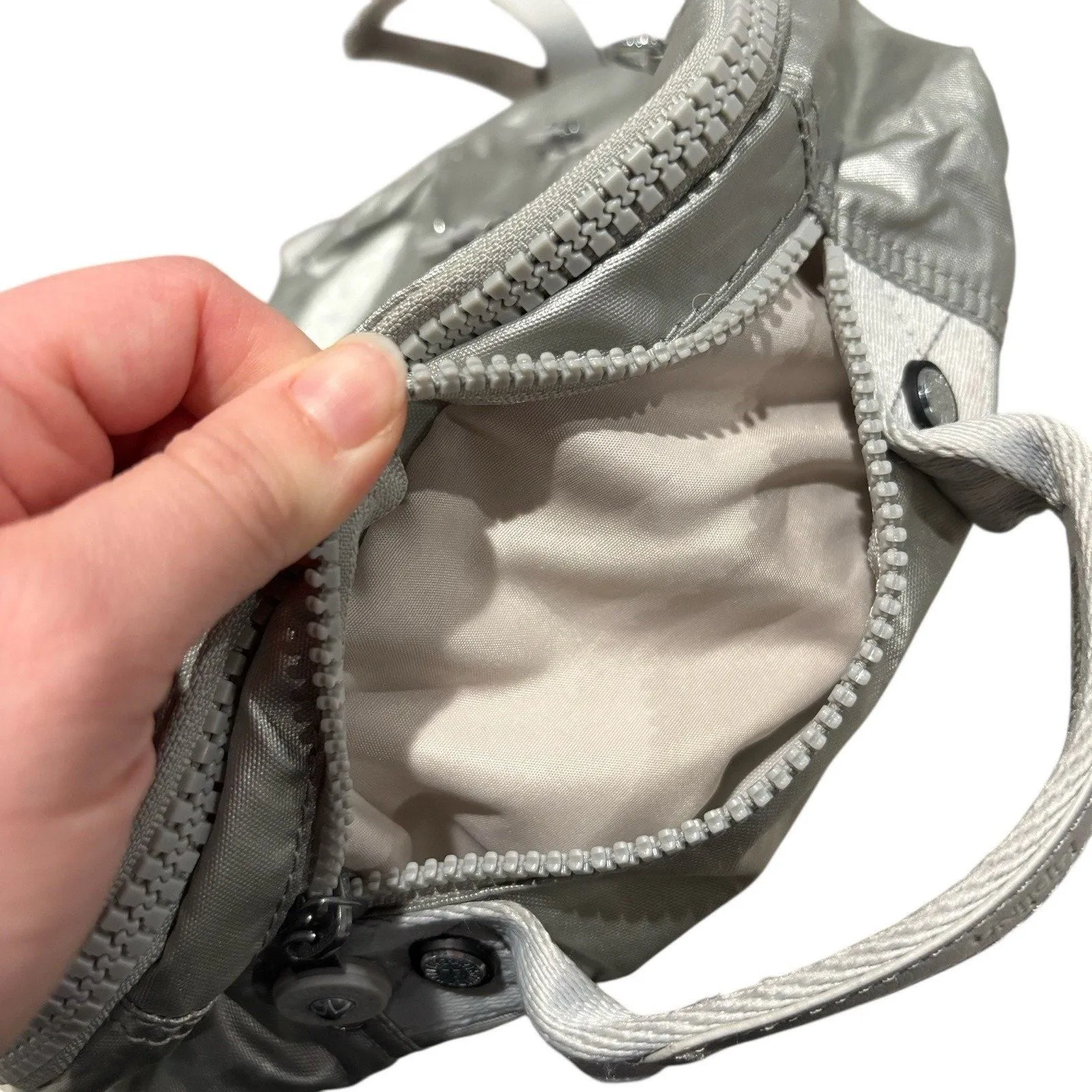 Kipling Seoul Backpack Laptop Travel Bag Polyamide KI4034 silver Metallic - Image 7