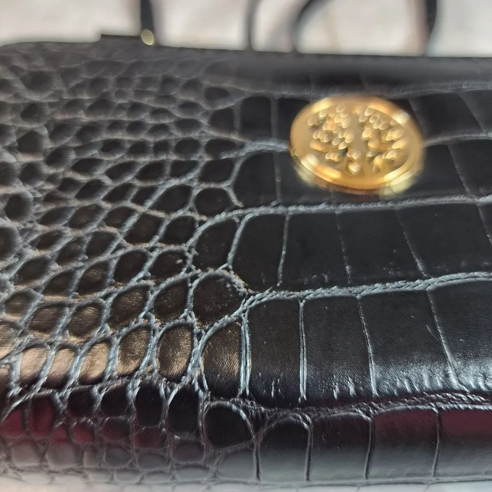 Cross Body Wristlet Purse Black Removable Strap Two Sides Zipper - Image 10