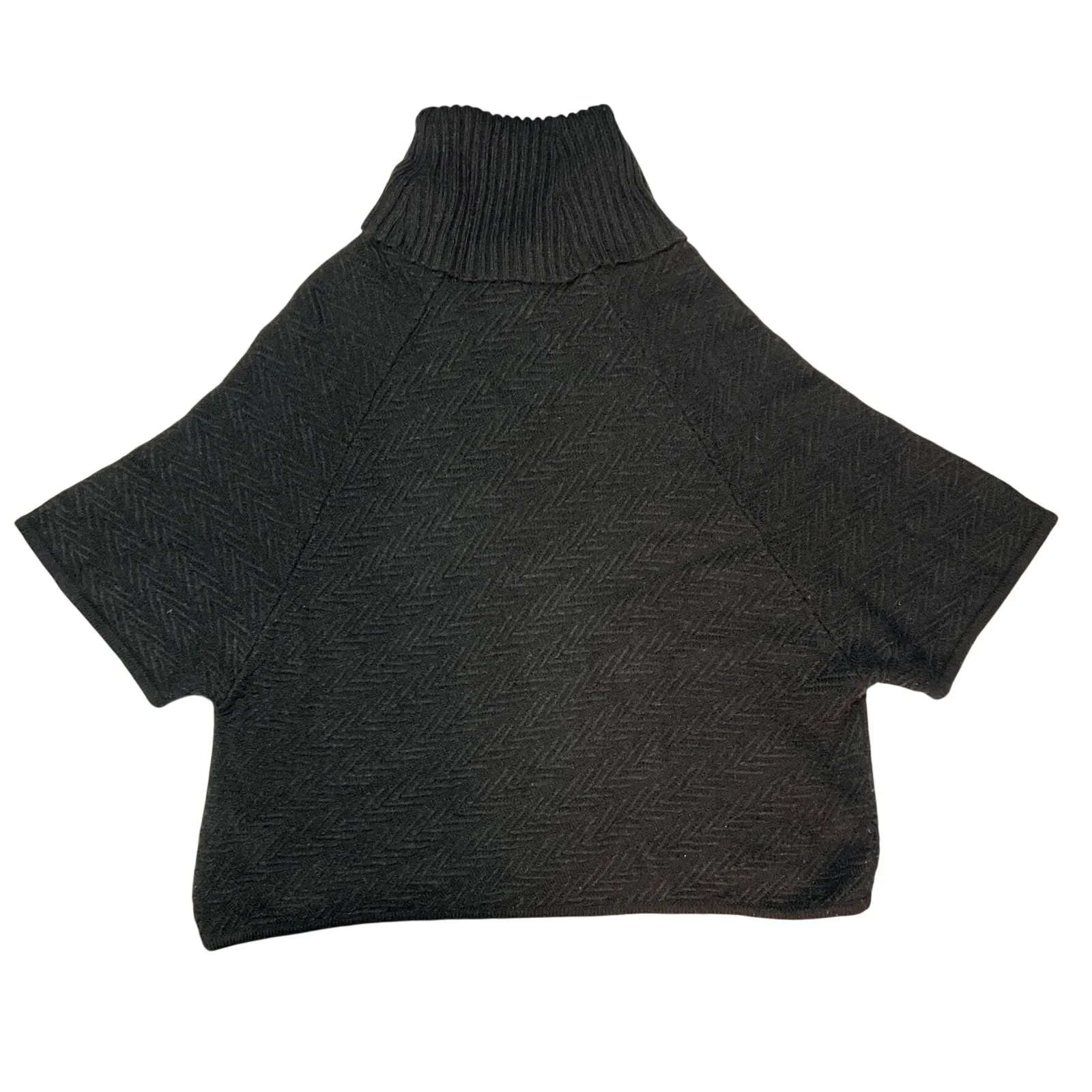 Anthropologie Black Turtleneck Tunic Sweater Women's Medium Cozy Knit EUC - Image 3