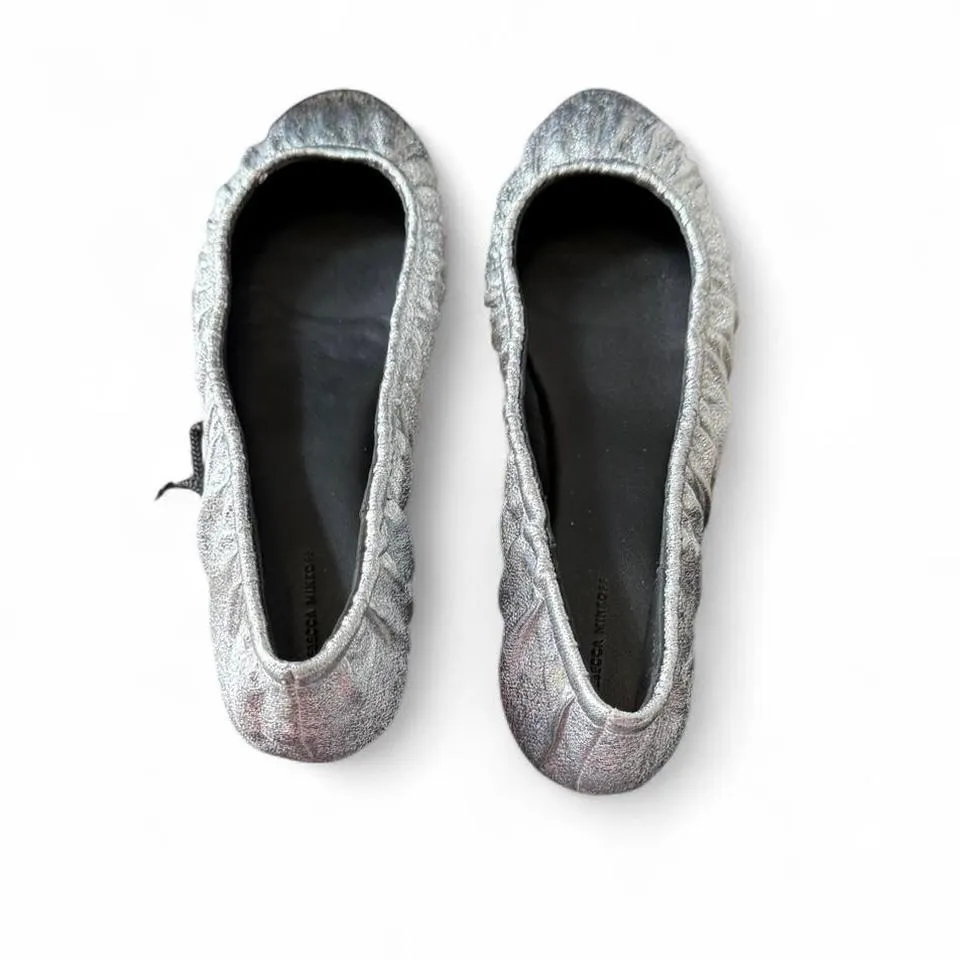 Rebecca Minkoff  Ruched Metallic Ballet Flat - Image 5