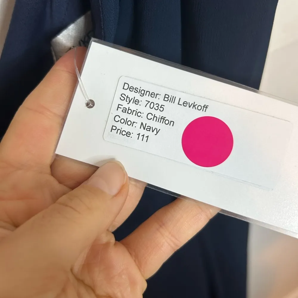 Nwt Bill Levkoff Navy Blue Formal Gown - Image 4