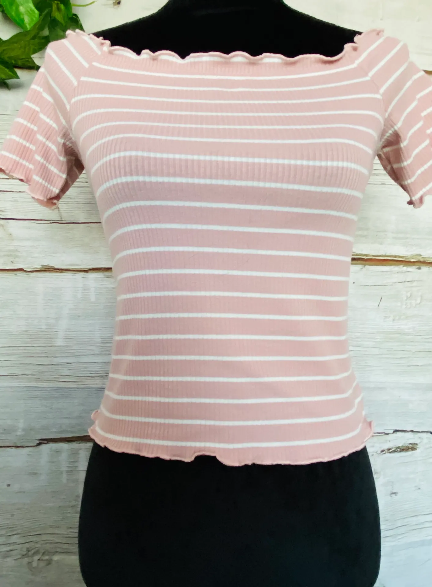 // Striped Off the Shoulder Top - Image 6