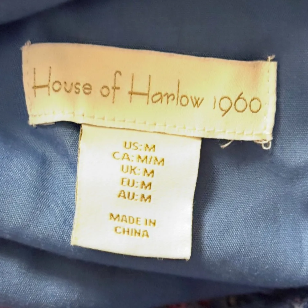 HOUSE OF HARLOW 1960 Tahiti Parrot Maxi Dress Womens Blue Tiered V - Image 16