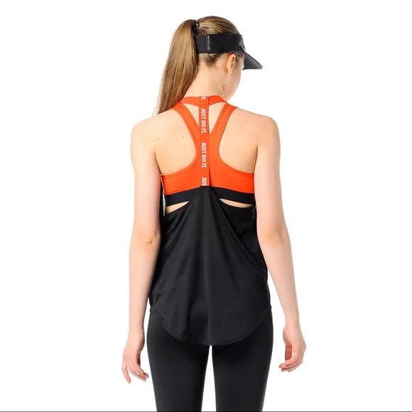 Nike Elastika Tank Top Black Red Small - Image 2
