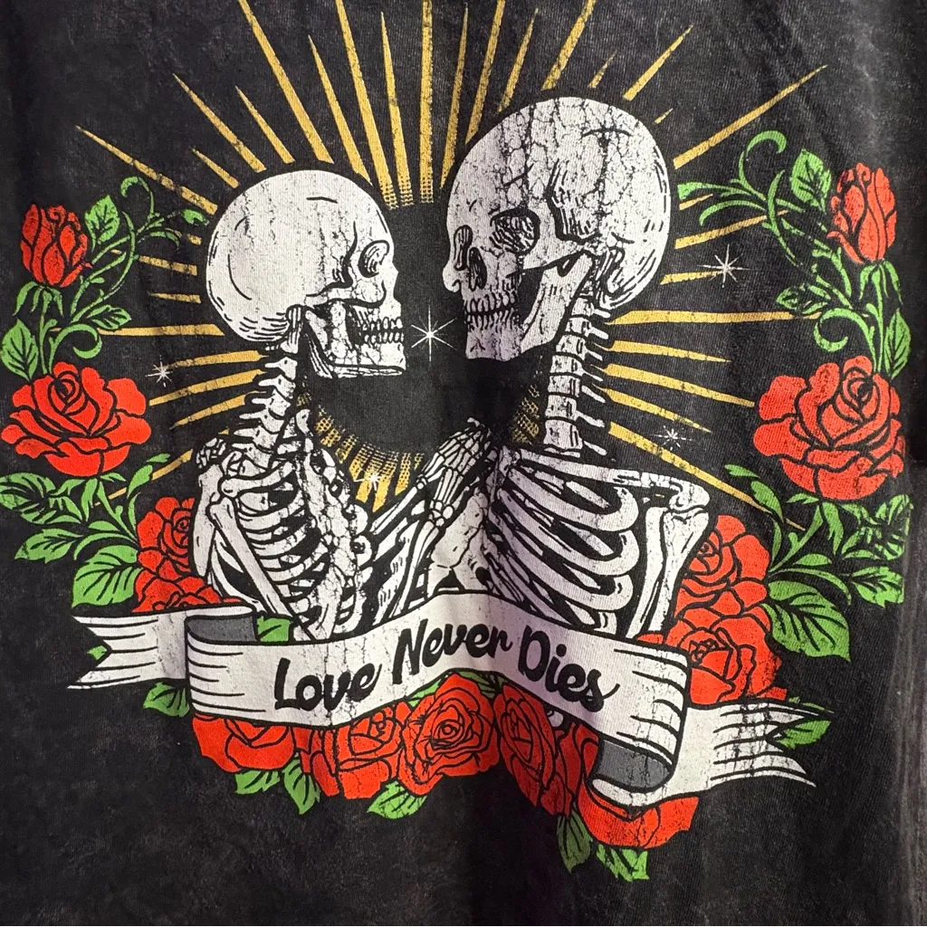 Pretty Rebellious Love Never Dies Skeleton T - Image 2
