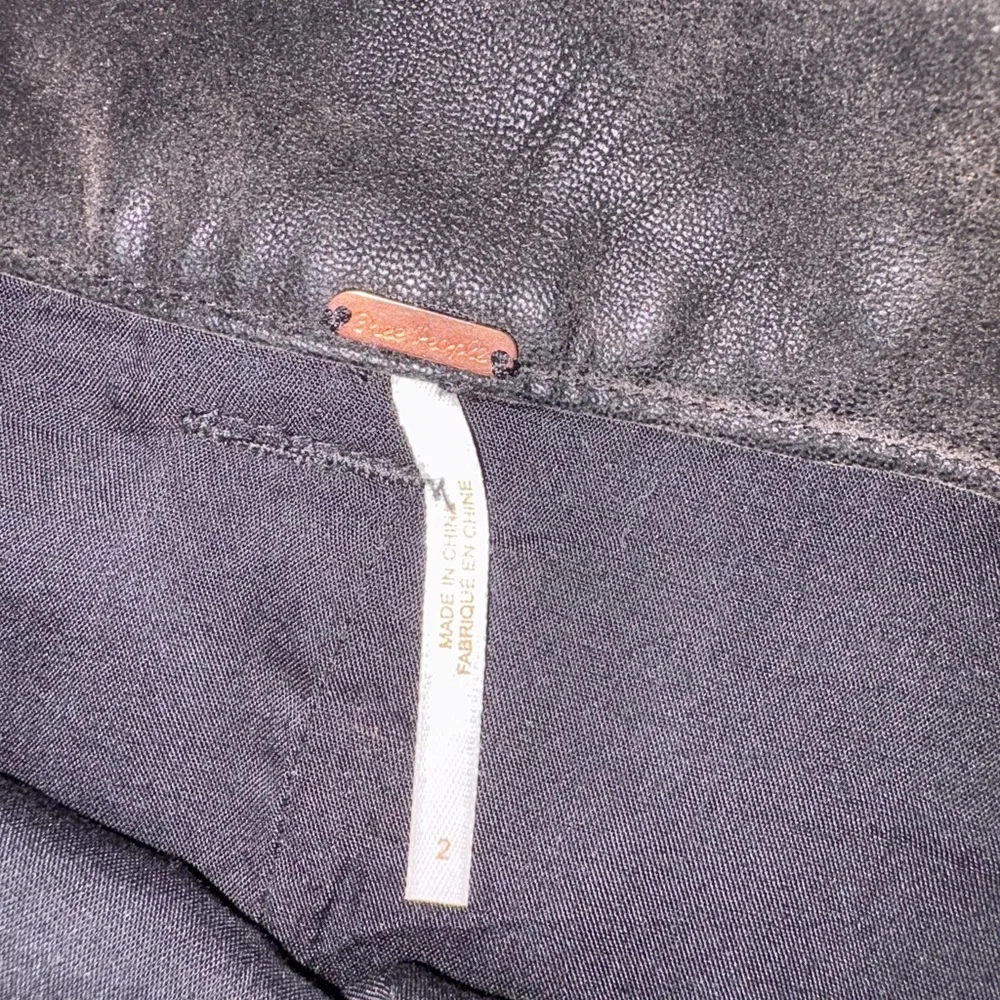 Free People Faux Leather Skirt with Zipper Details - Image 3