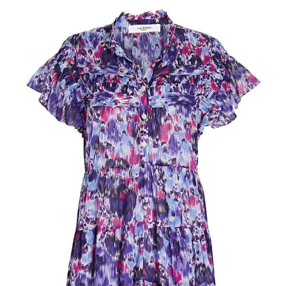 Isabel Marant Etoile Lanikaye Tiered Cotton Mini Dress Sz. 34 (US XS) - Image 2