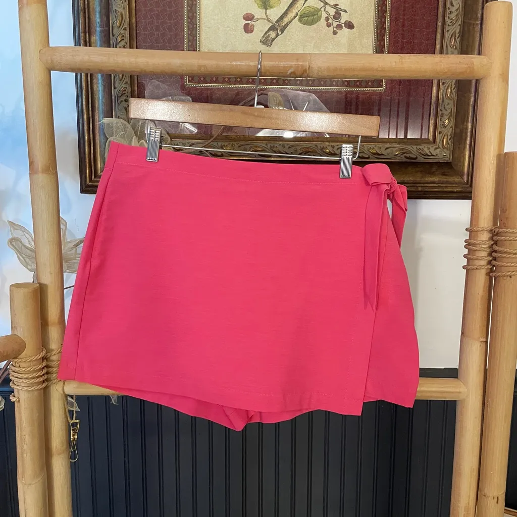 Southern Tide Calypso Coral Jourdan Wrap Skort Tie Shorts w Skirt - Sz 10 💚🎀 - Image 2
