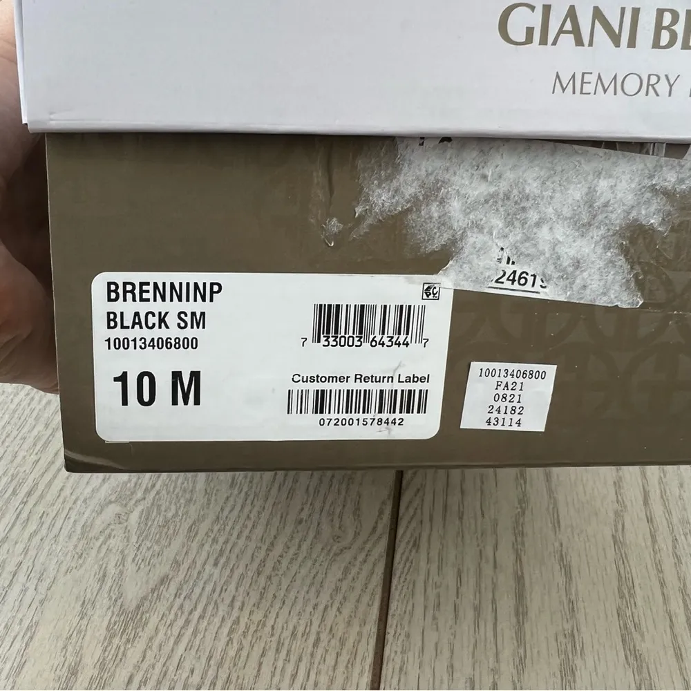 Giani Bernini Brennin Buckled Ankle Booties 10 Black Faux Leather $100 - Image 11