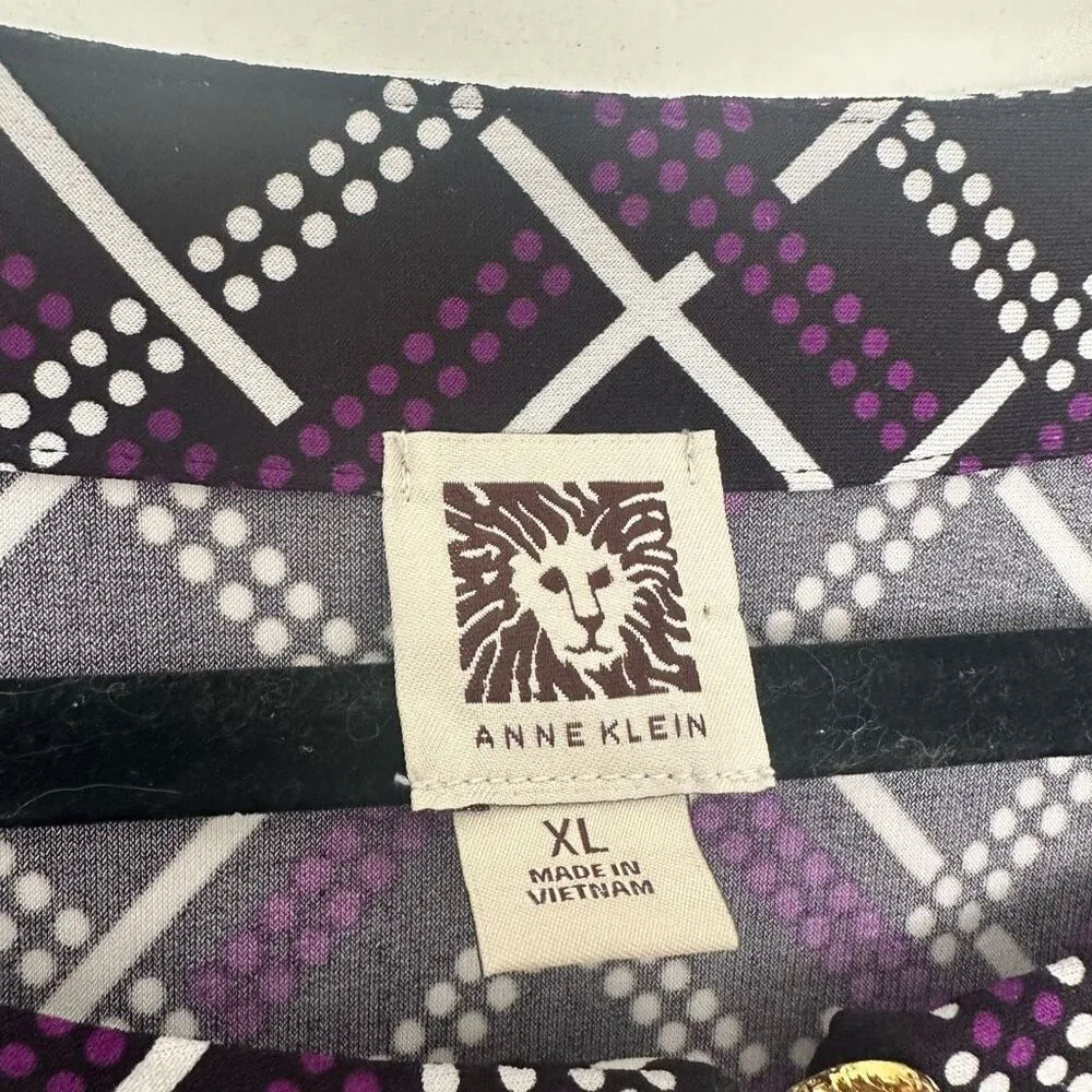 Anne Klein  Women’s Extra Large Patterned Blouse Office Core Career Work - Image 2