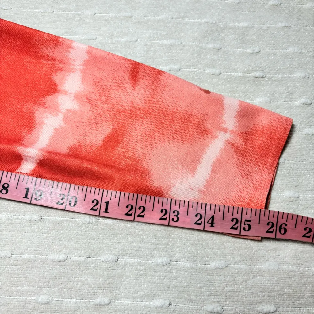 Nike Women's Dry-Fit Leggings-Madder Root&Clear Tie-Dye One Luxe Mid-Rise Size L - Image 10