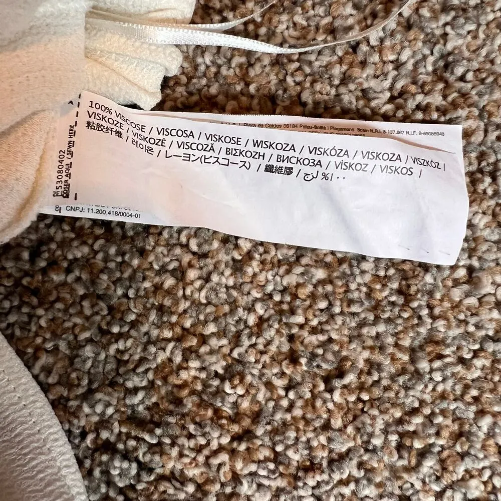 MNG Mango 100% Viscose White Shorts.  Size Medium - Image 6