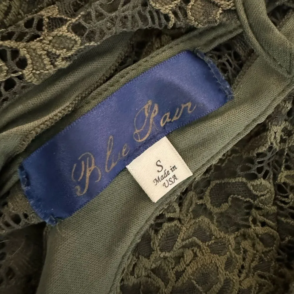 Blue Pair SZ S green crochet halter romper - Image 3