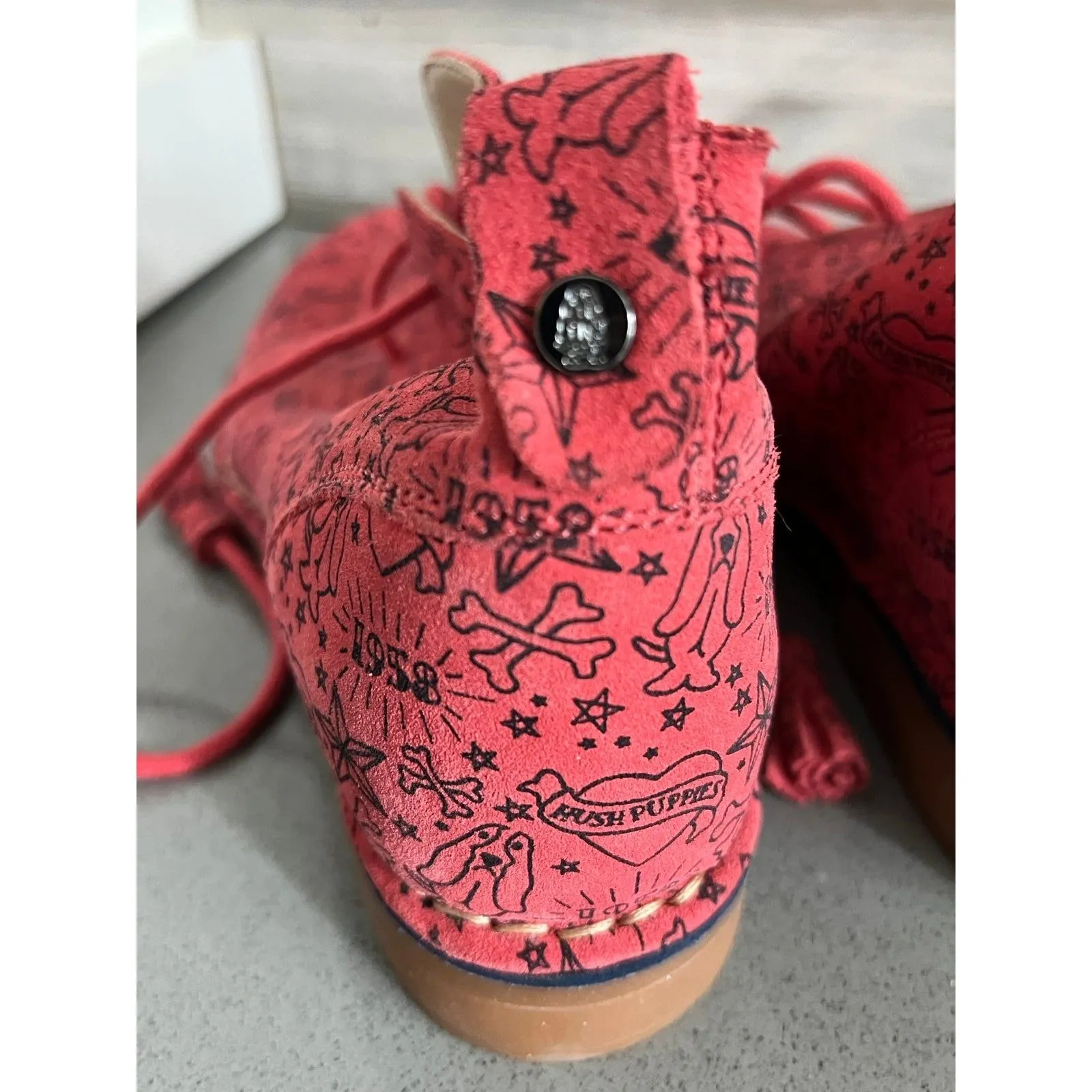 Hush‎ Puppies Women's Cyra Catelyn Ankle Bootie Red NEW Size 7 - Image 6