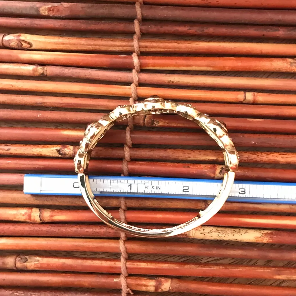 Liz Claiborne Gold Tone Bracelet Colorful Stones In box - Image 6