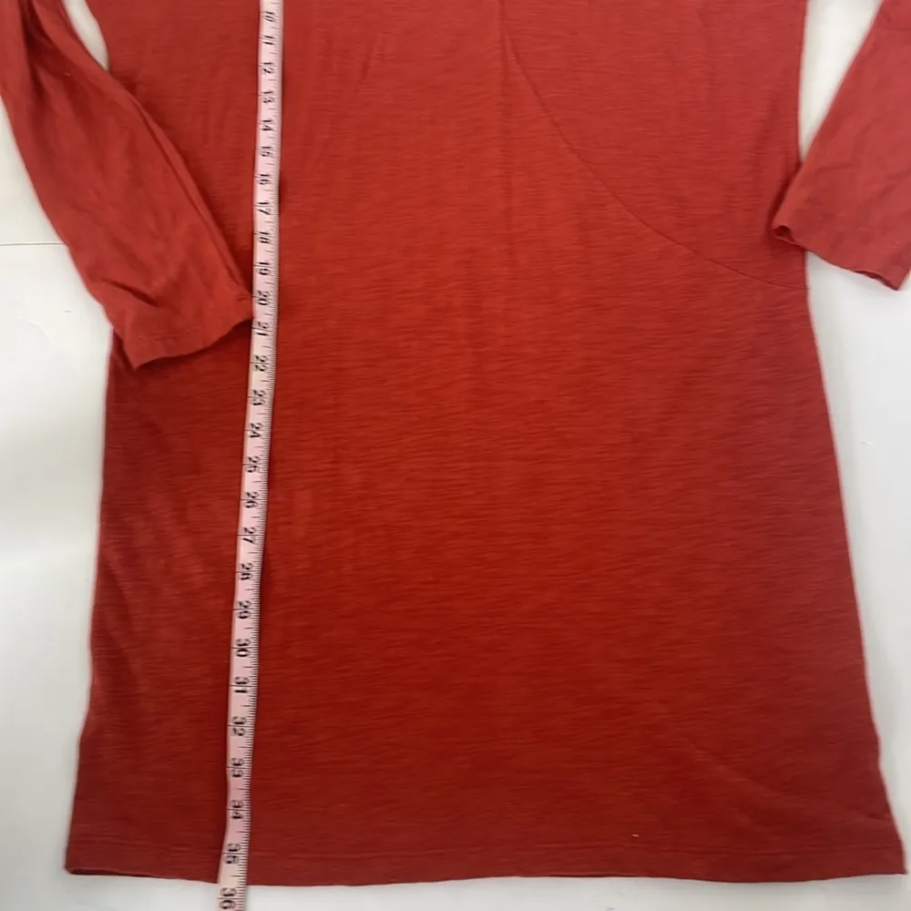 Lilla P Women’s Rust Terracotta Long Sleeve Dress Jersey Knit Pima Modal Blend Orange Size M - Image 13