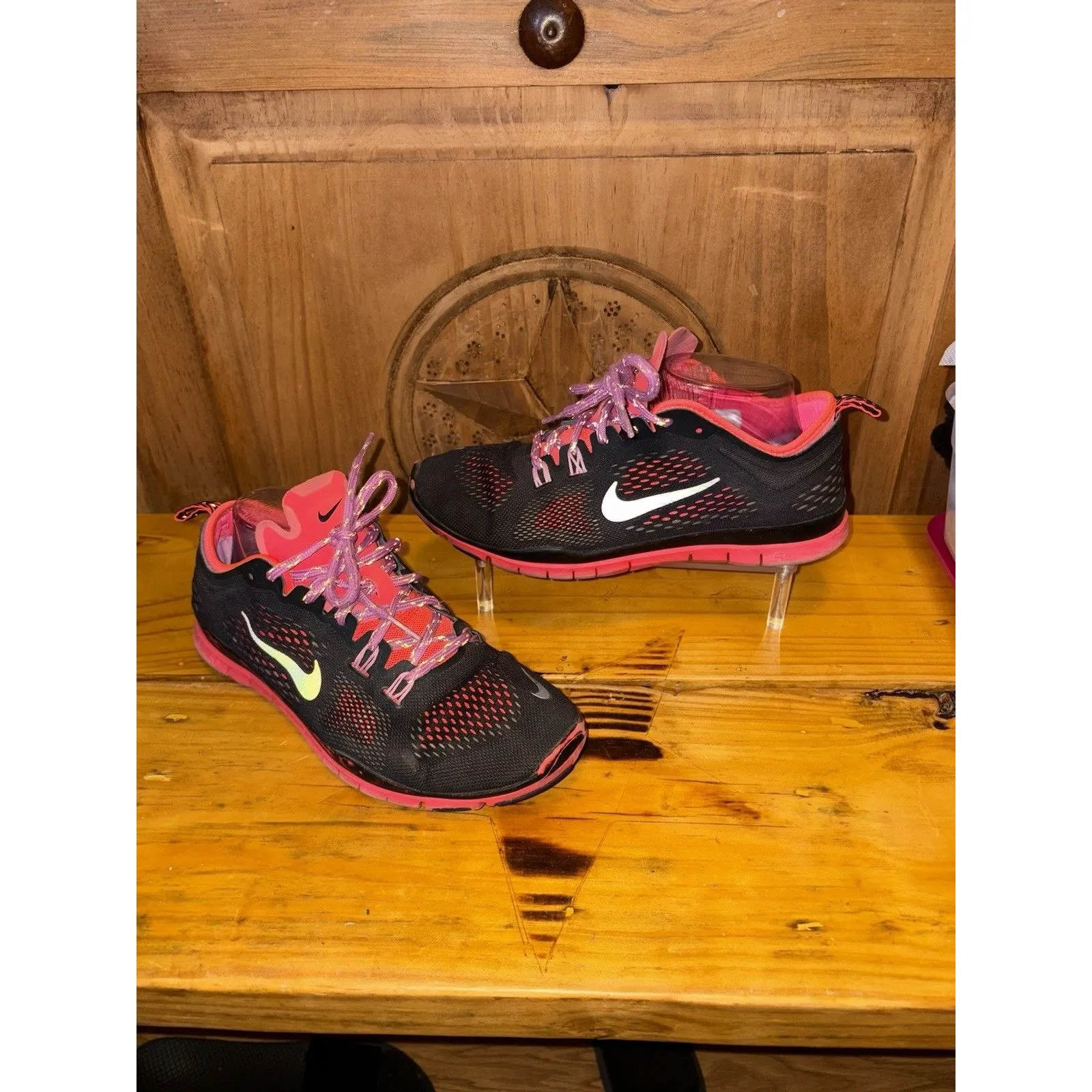 NIKE FREE 5.0 TR FIT 4  629496-011 WOMEN'S SHOES 8 BLACK sneaker Lace - Image 2