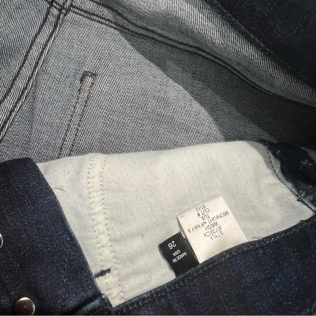 New Veronica‎ Beard Debbie 10" Skinny Midnight with Fray And Tux Size 26 - Image 8