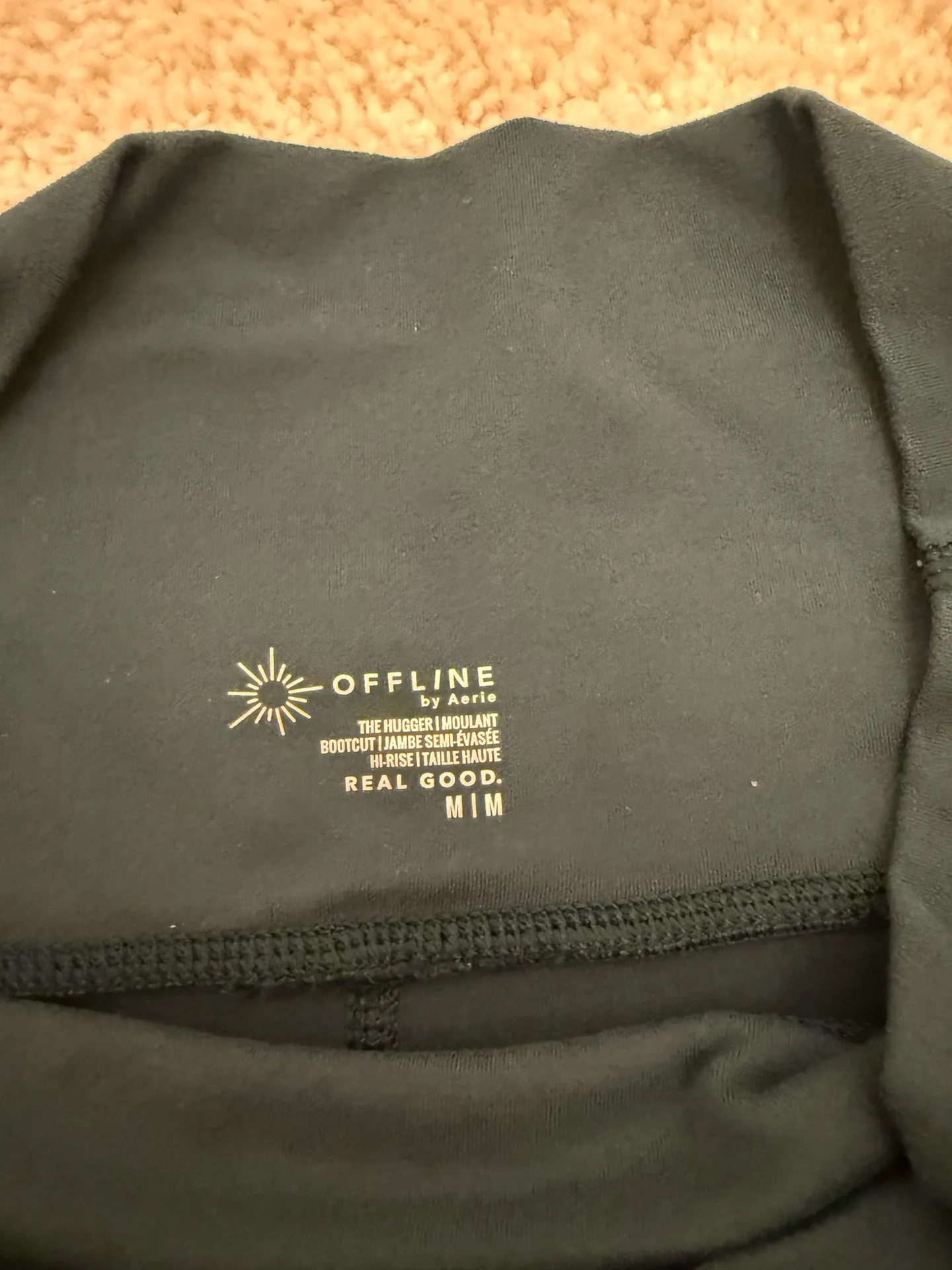 Dark Green Aerie Leggings Pockets - Image 2