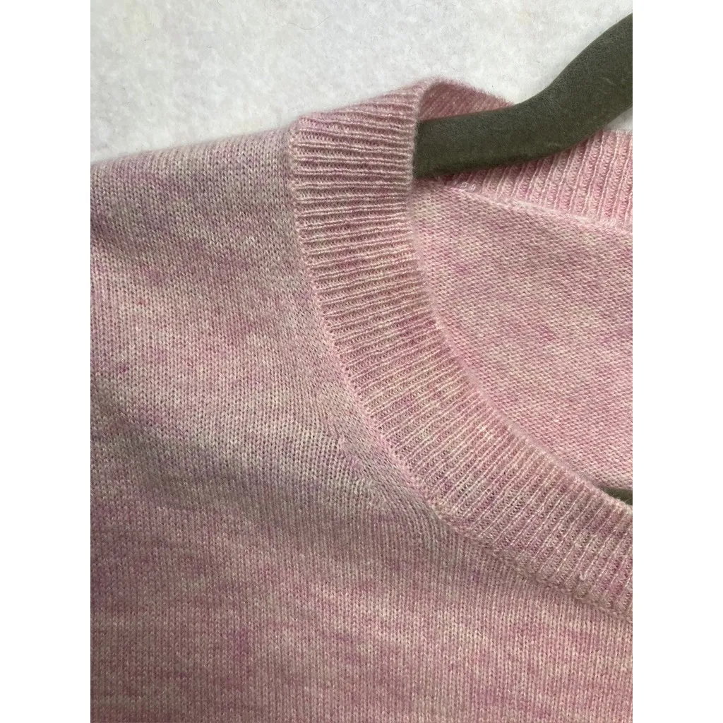 J Crew 100 Cashmere Pink Crew Neck Sweater Womens Size L Luxury Size L - Image 3