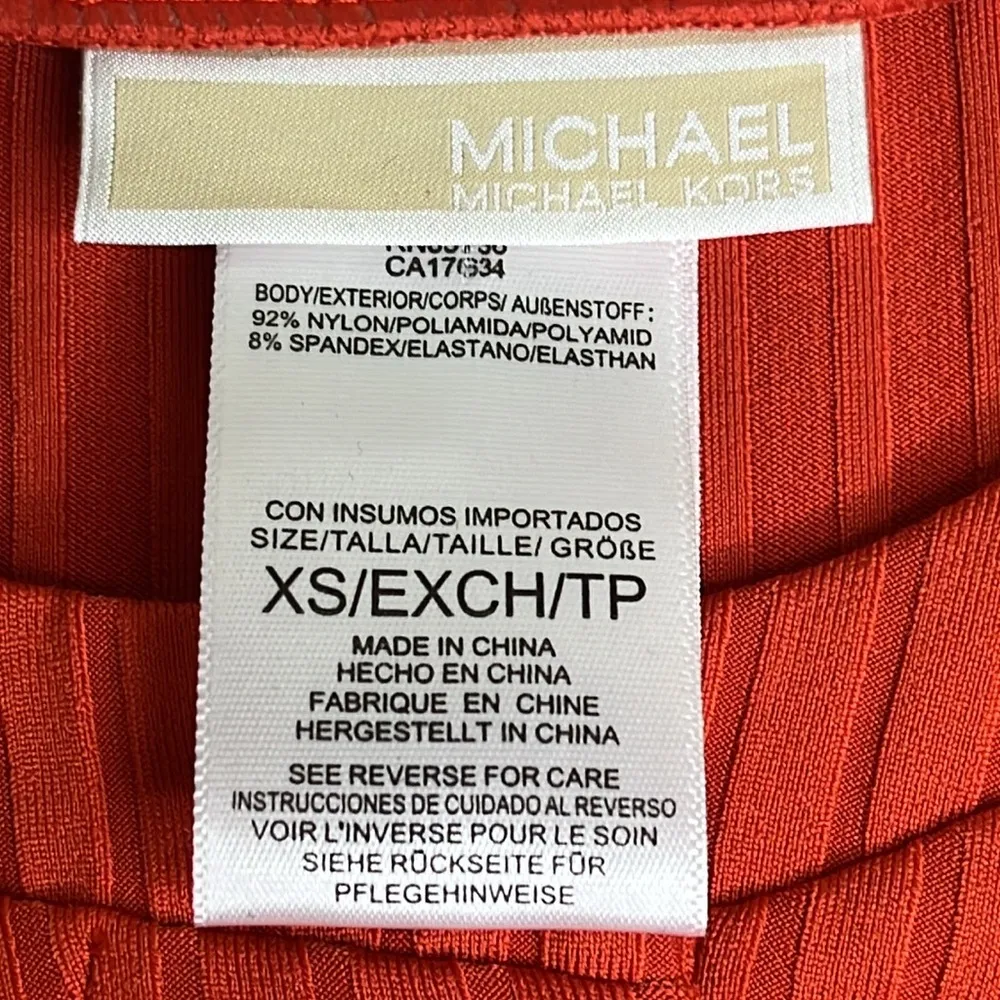 💰Michael Michael Kors snap button down ribbed cropped short shorts top - Image 5