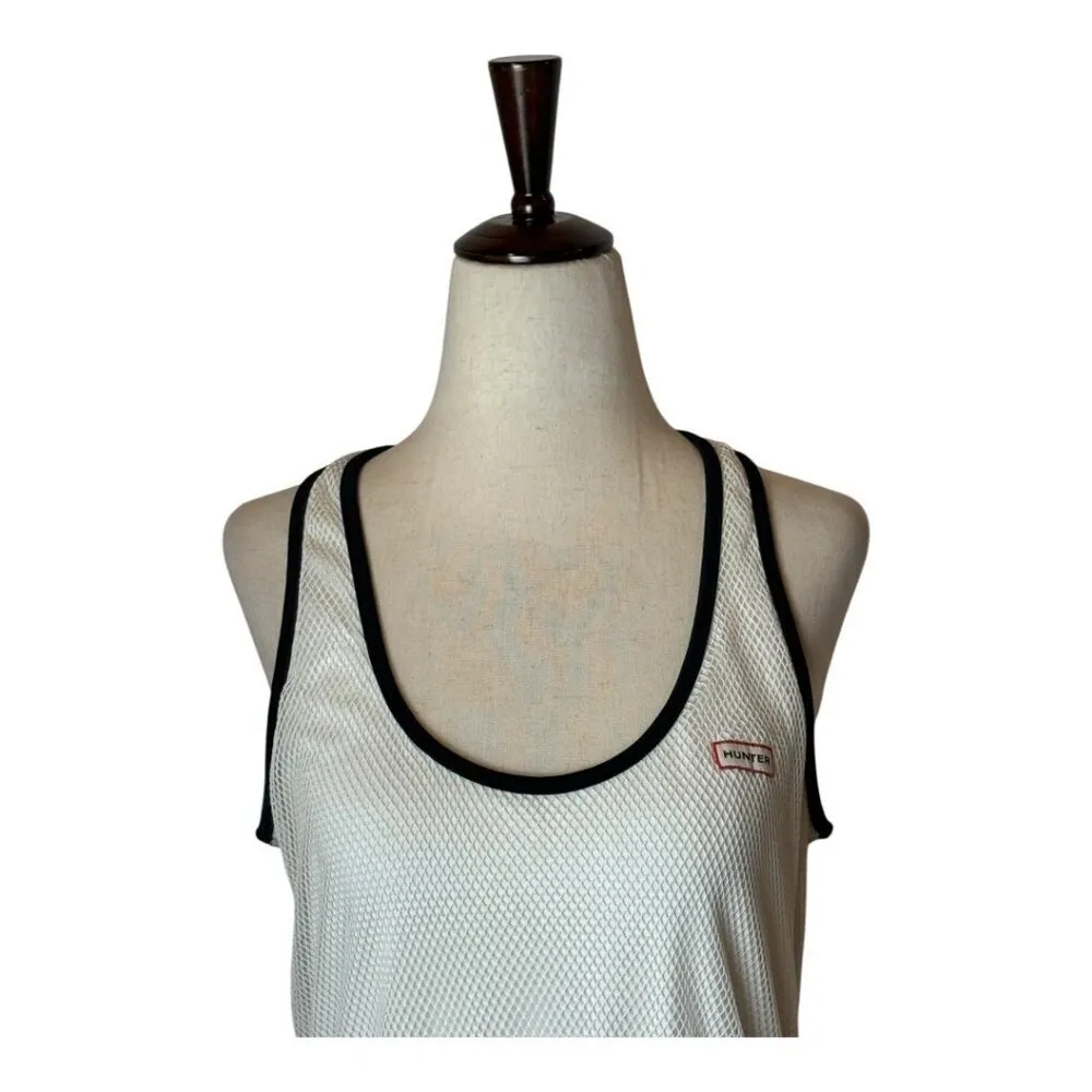 Hunter X Target Dress Women‎ XS White Black Trim Mesh Racerback Midi Athleisure - Image 5