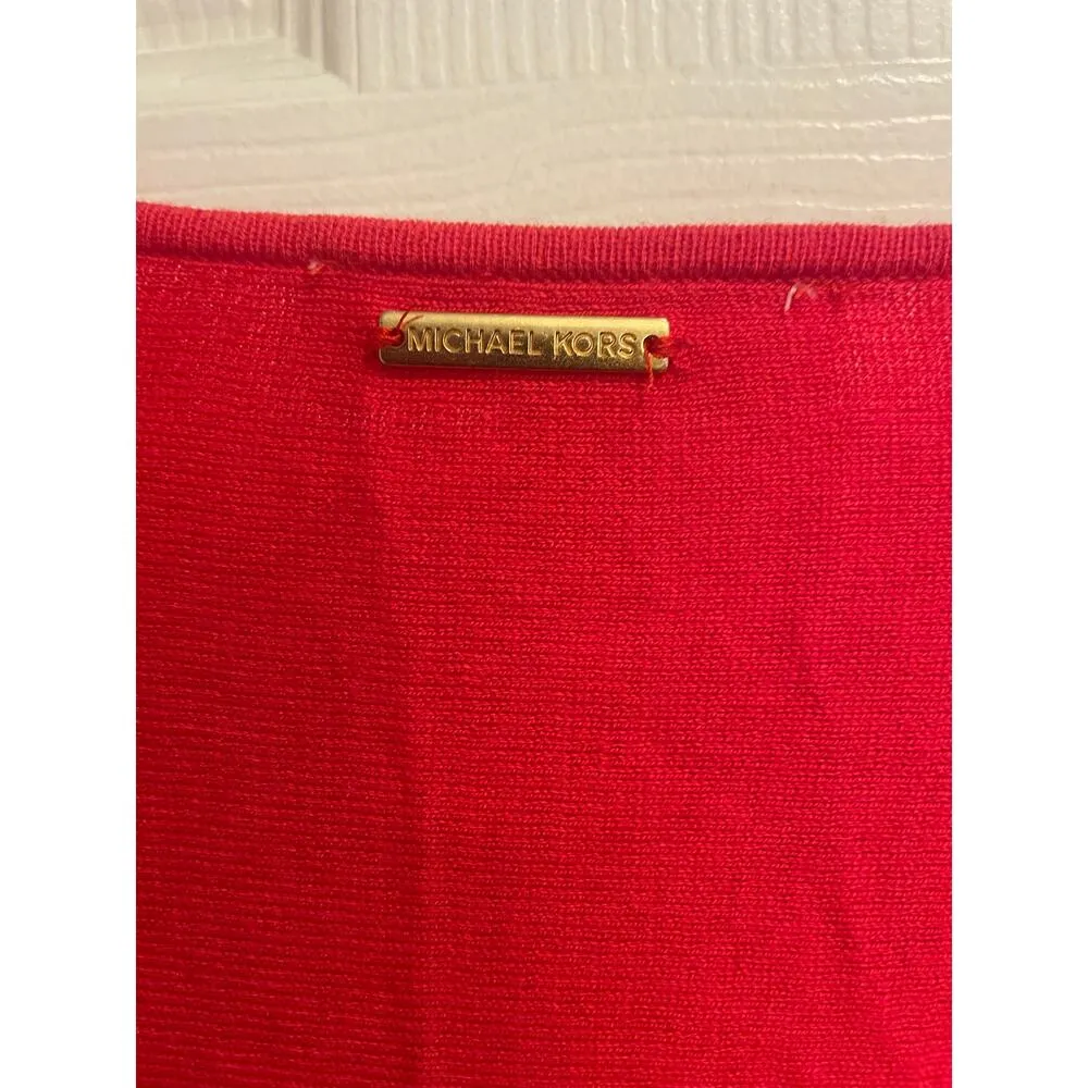Michael Kors Red knit long sleeved sweater.  A32 - Image 4