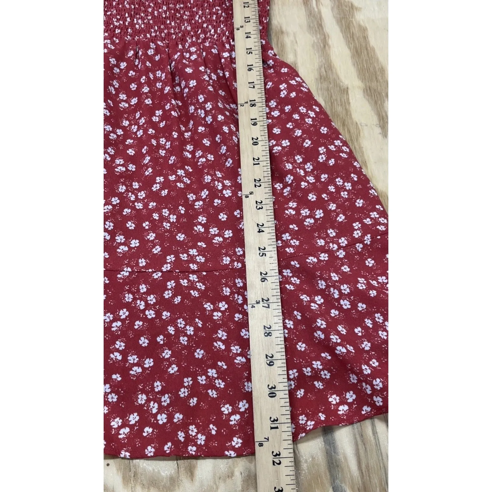 Abercrombie & Fitch Puff Sleeve Smocked Mini Babydoll Dress Floral Size Medium - Image 16