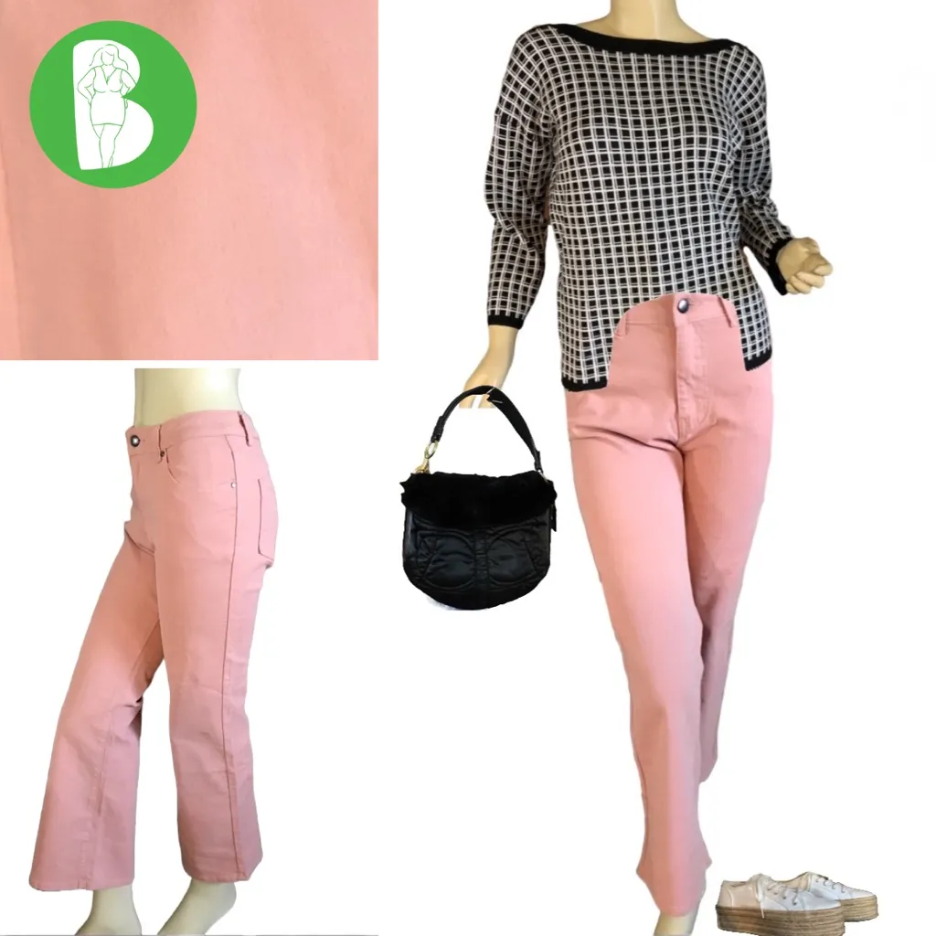 LISTICLE TERRA COTTA ORANGE BOOT CUT JEANS NWT (S) - Image 2