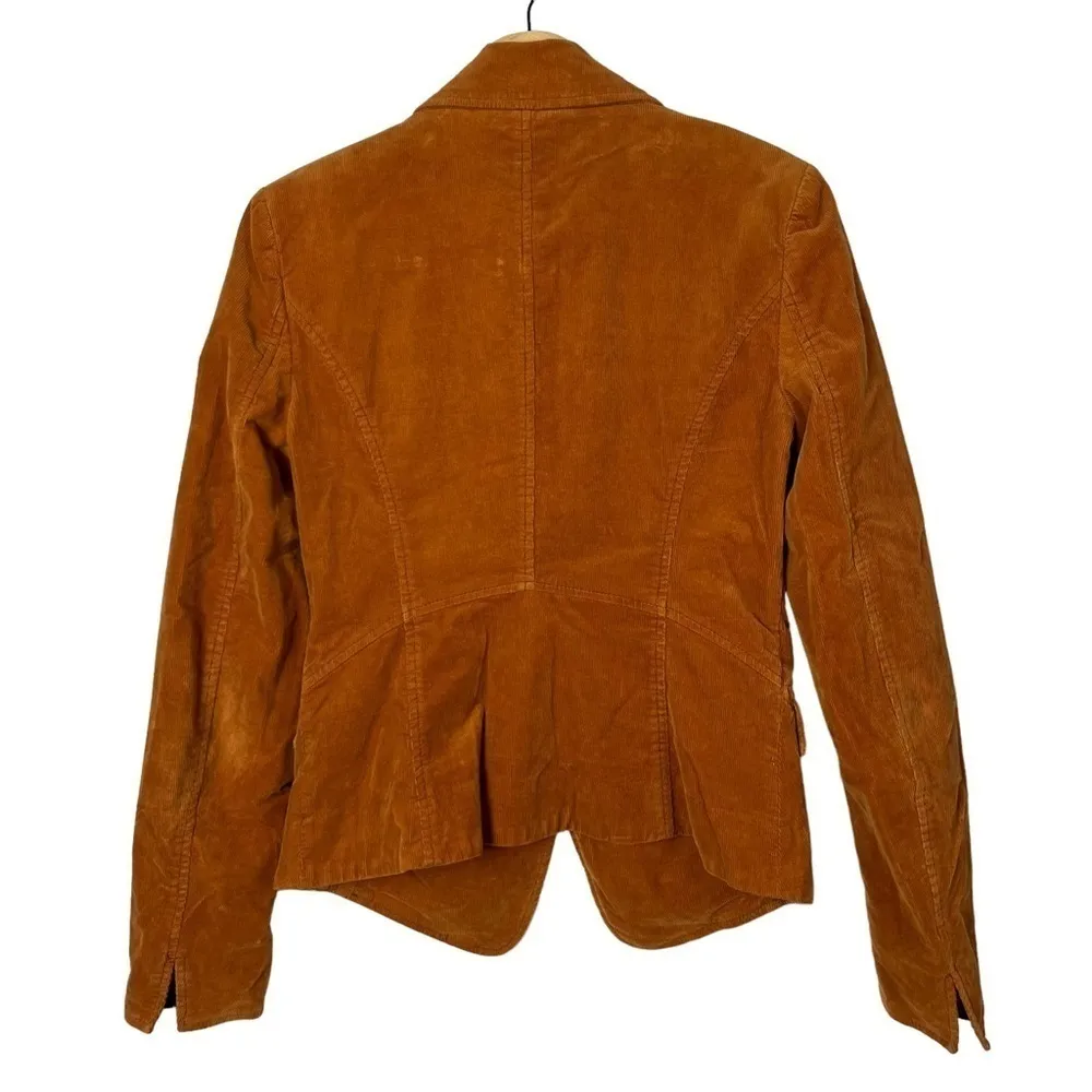 Free People Heidi Brown Corduroy Button Front Blazer 4 - Image 5