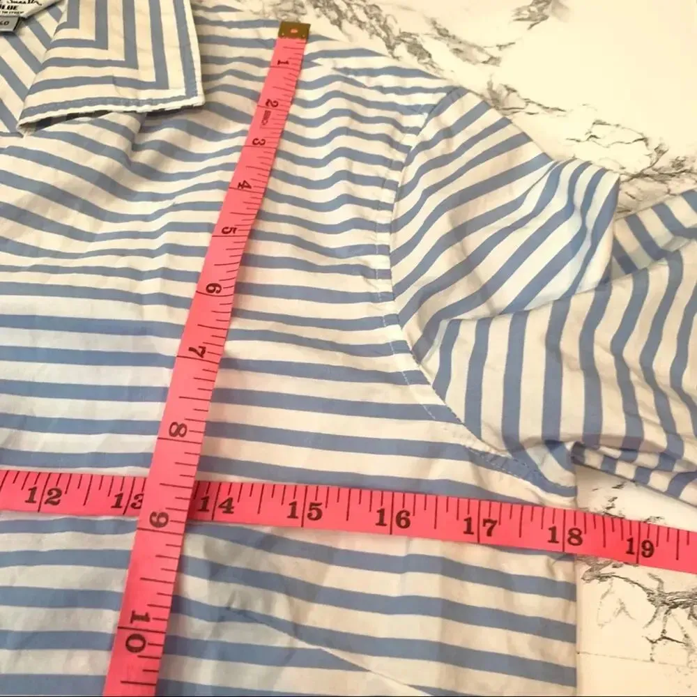 Paul smith blue striped contrast cuff collar Size undefined - Image 7