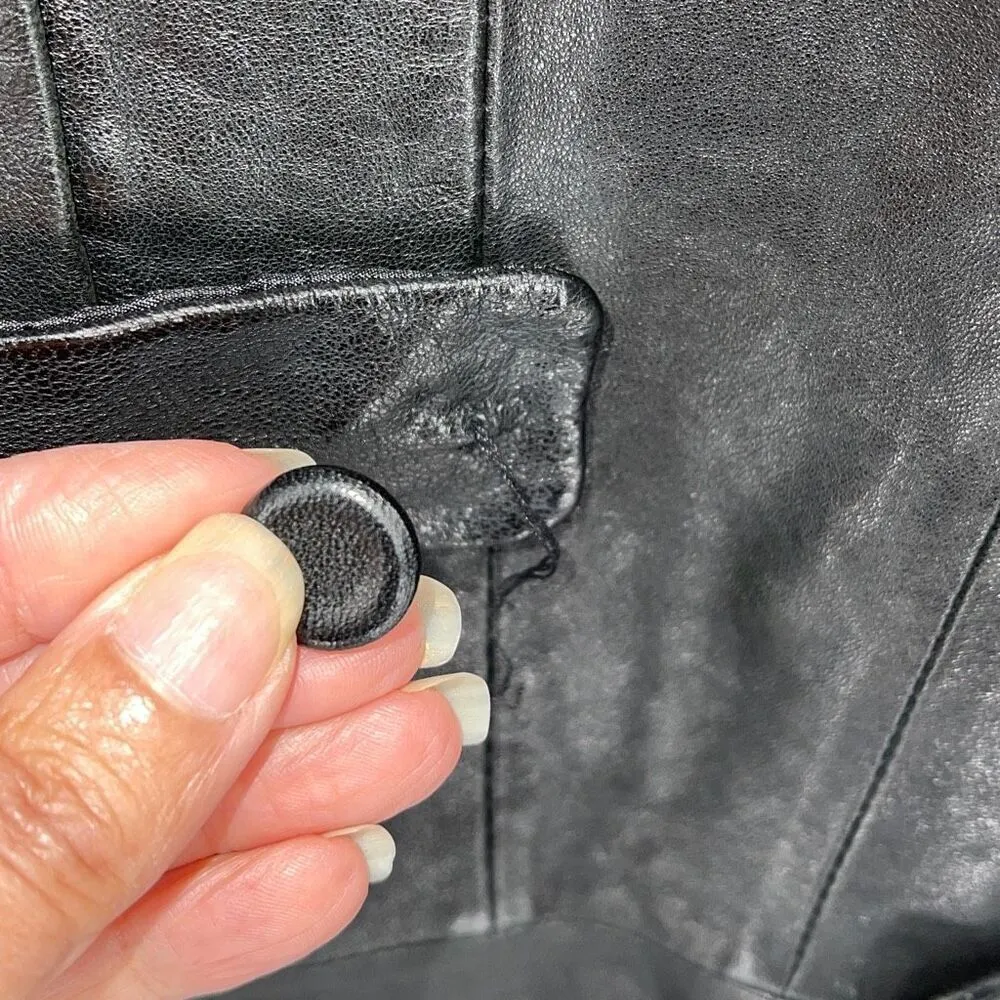 Cynthia Steffe Womens Cap Sleeve Side Zip Leather Mini Dress Black Size 4/6 - Image 5