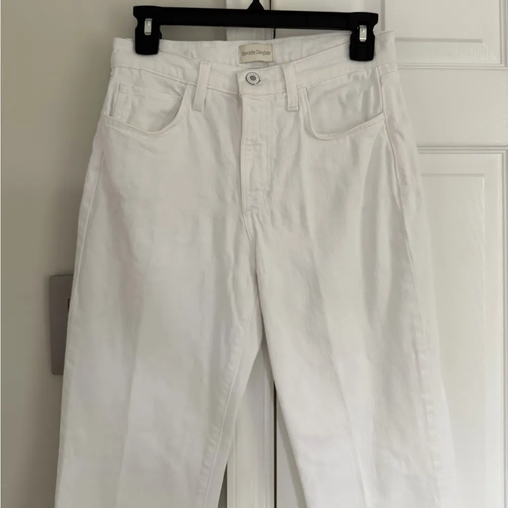 Favorite Daughter Jeans The Erin Crop Boot Leche Women’s 26 White Preppy - Image 5