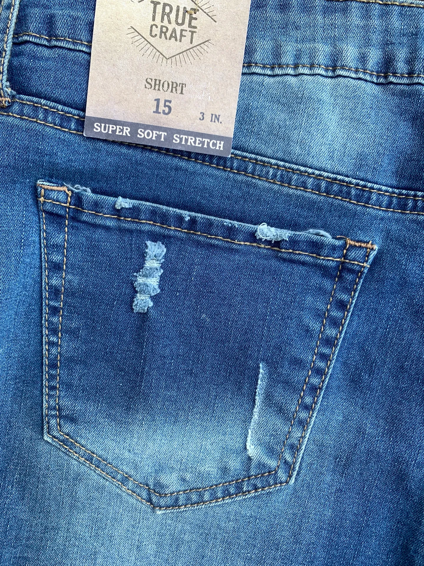 Denim Jean Shorts Super Soft Stretch Womens 15 New - Image 10