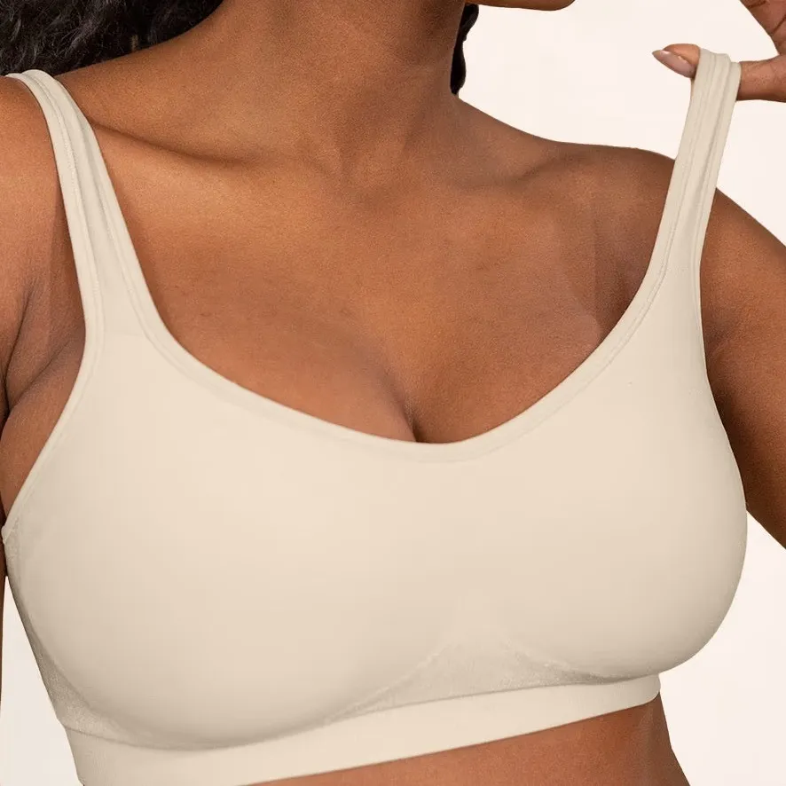 Truekind Daily Comfort Wirefree Shaper Bra 2XL Chai Seamless Support Tan Size XXL - Image 1