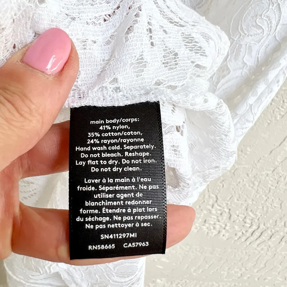 Something navy lace maxi dress / cover up size medium - Image 5