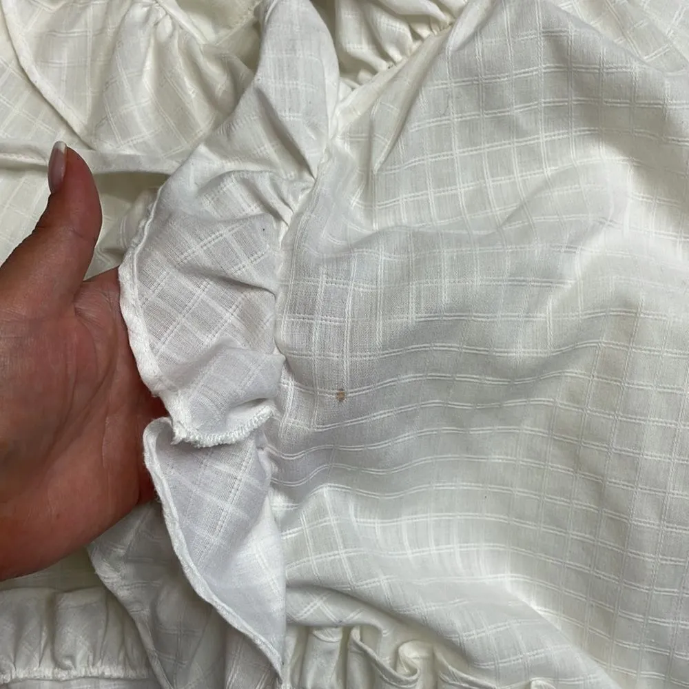 Vintage Deena Styled in California Short Sleep Dress Size Medium White White - Image 7