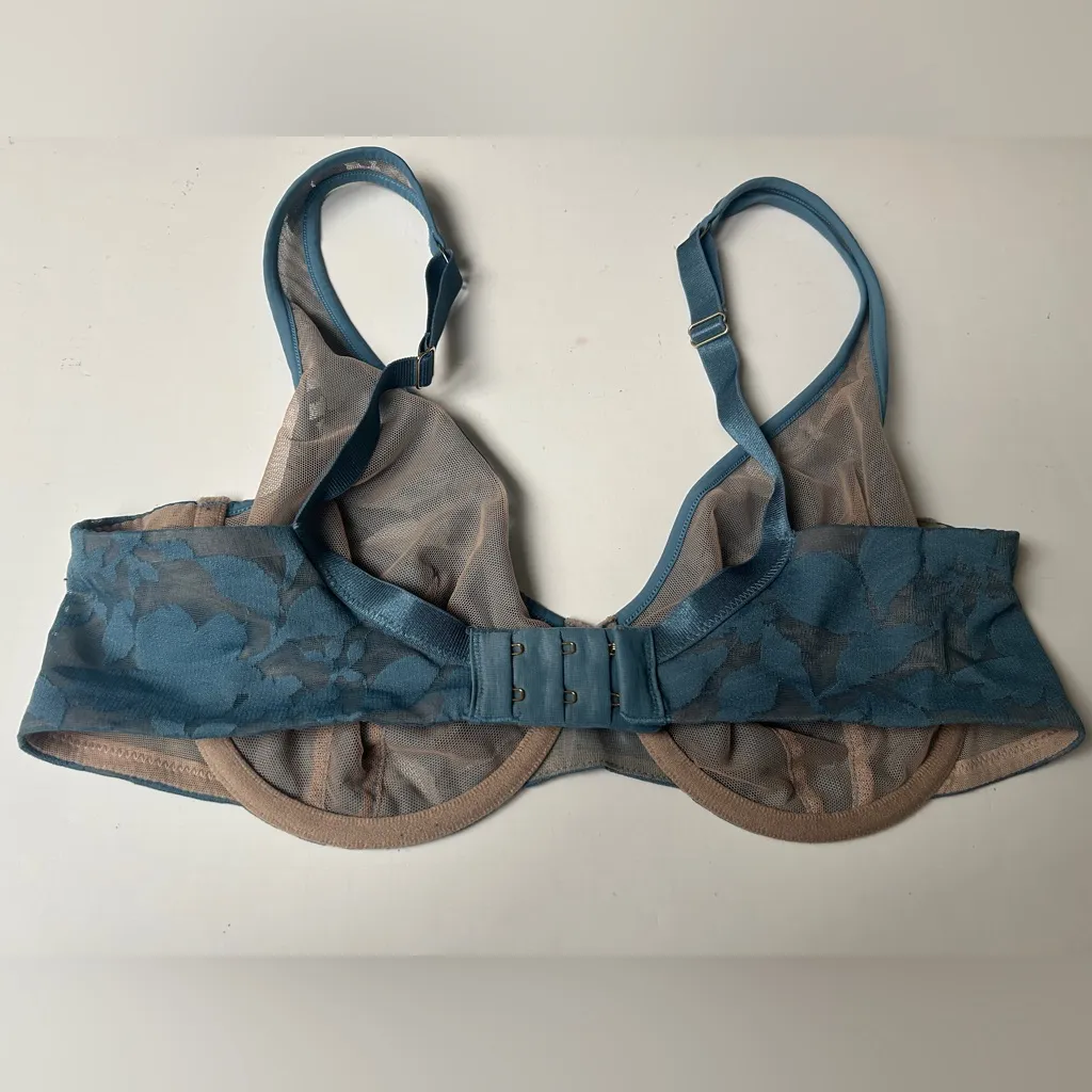 Thirdlove Unlined Foliage Perfect Coverage Bra Blue Size 34D - Image 5