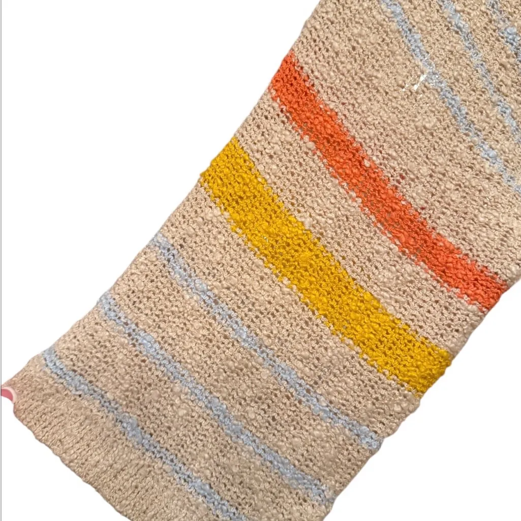 Dokotoo Striped Multicolor Women's Knit 3/4 Sleeve Sweater Orange Size M - Image 5