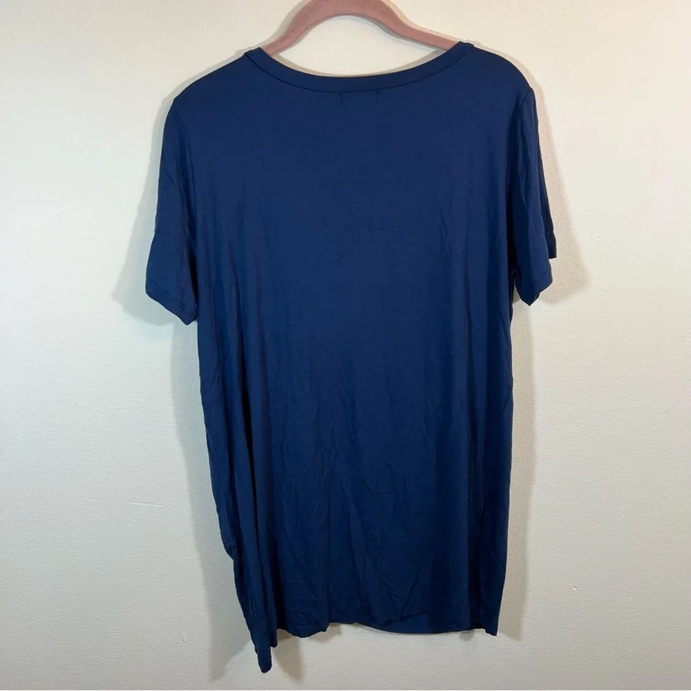 Piko  Women’s Blue Auburn War Eagle Y’all Gathered Tunic Top Medium NWT - Image 9