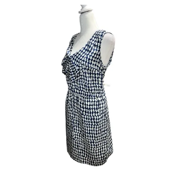 BeBop Navy and White Zigzag Dress with elastic waist - Image 4