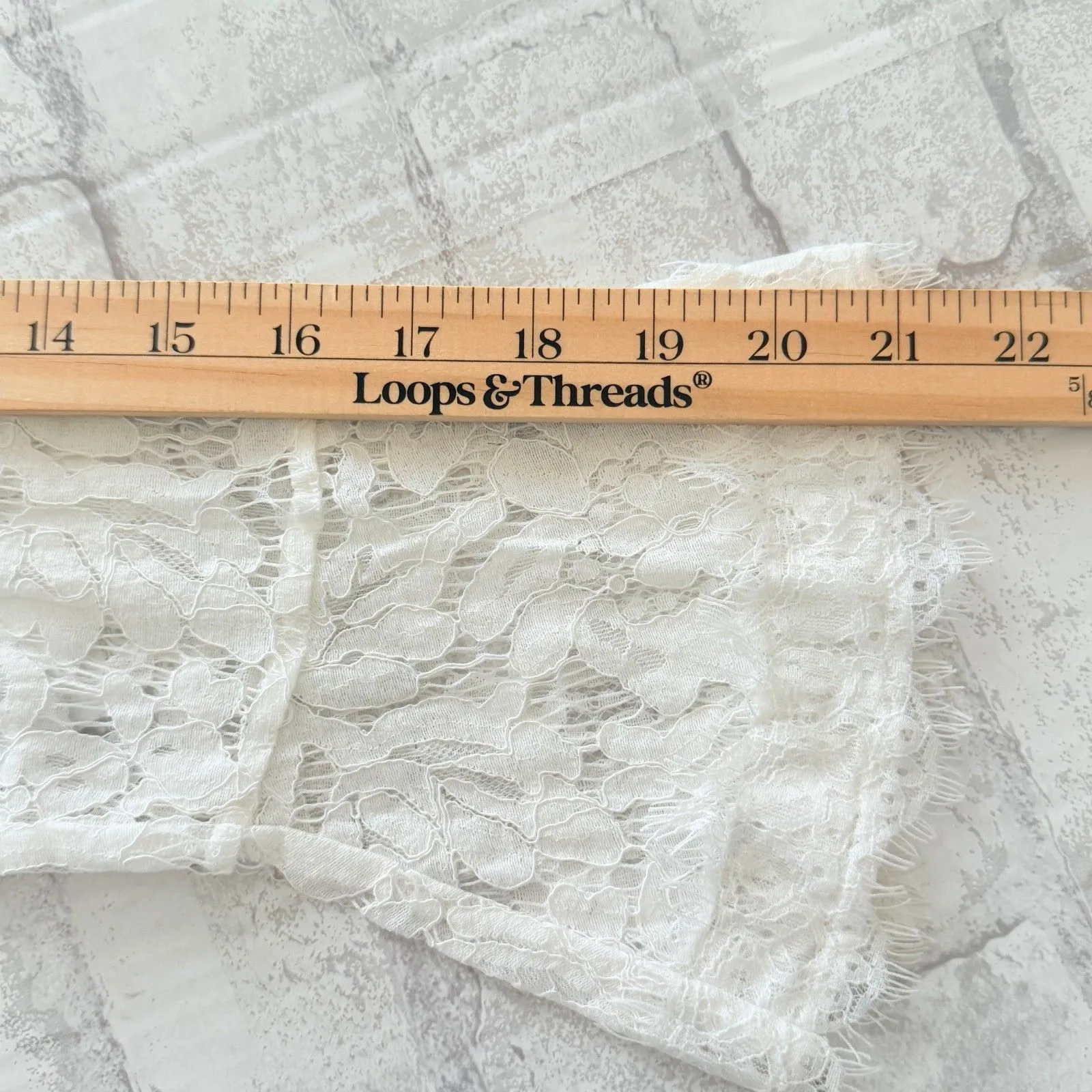 Soft Surroundings Off White Lace Cording Top Romantic Feminine Style PS (flaw) - Image 8