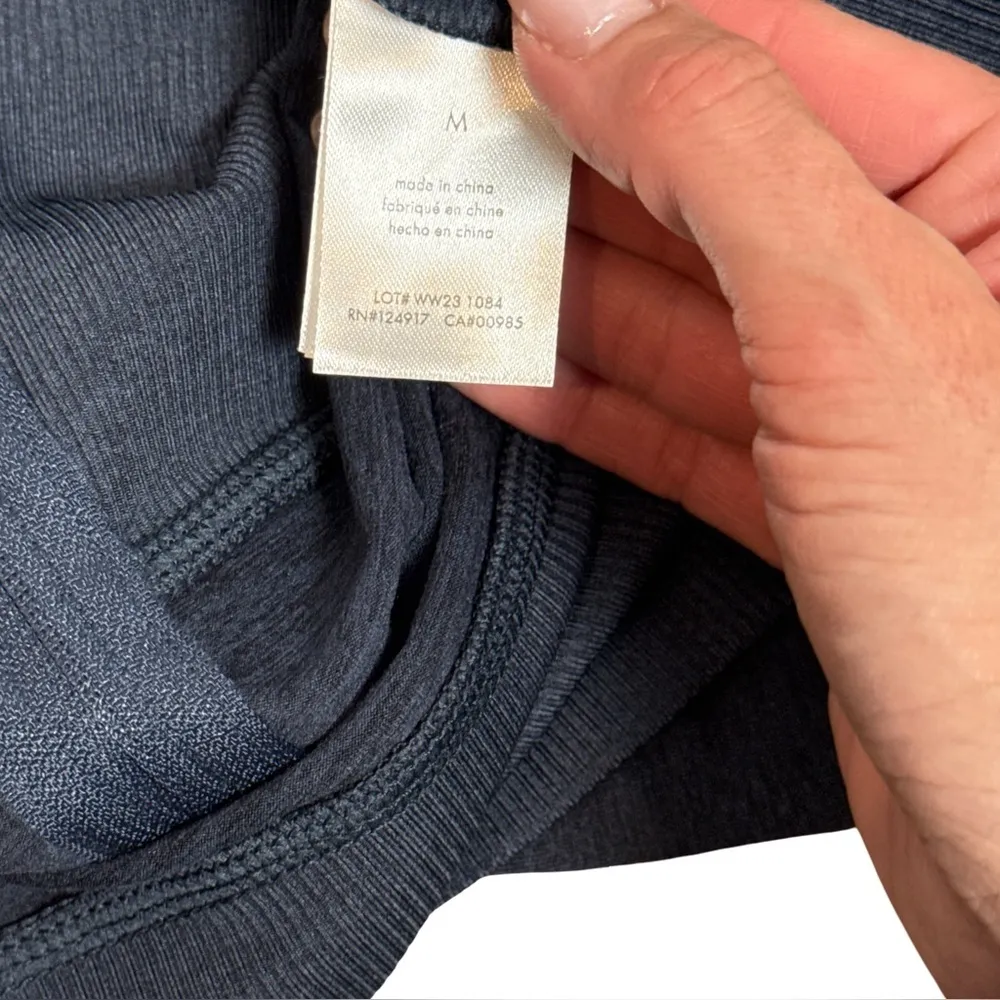 WeWoreWhat Fitted Zip-Up Hoodie Heather Navy Size M NWT - Image 8