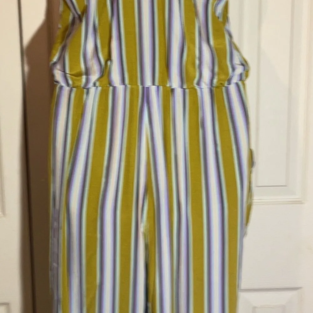 Astr Multicolored Striped Full Length Jumpsuit M - Image 11