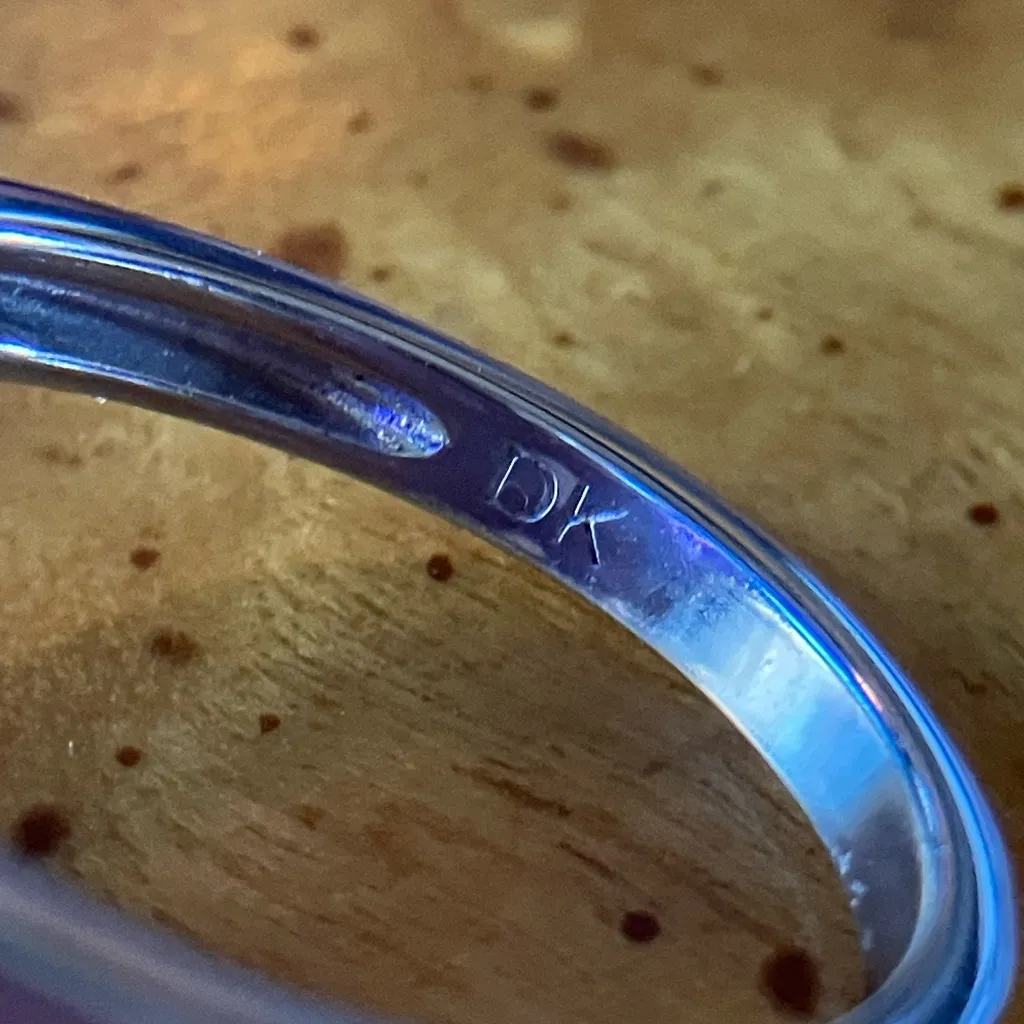 African Amethyst Marcasite Sterling Silver Ring Size 8 - Image 7