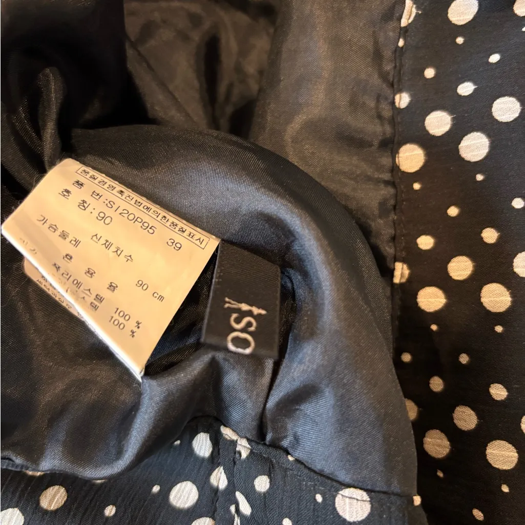 SOUP polkadot dress XS lace bottom retro style Black and White - Image 6