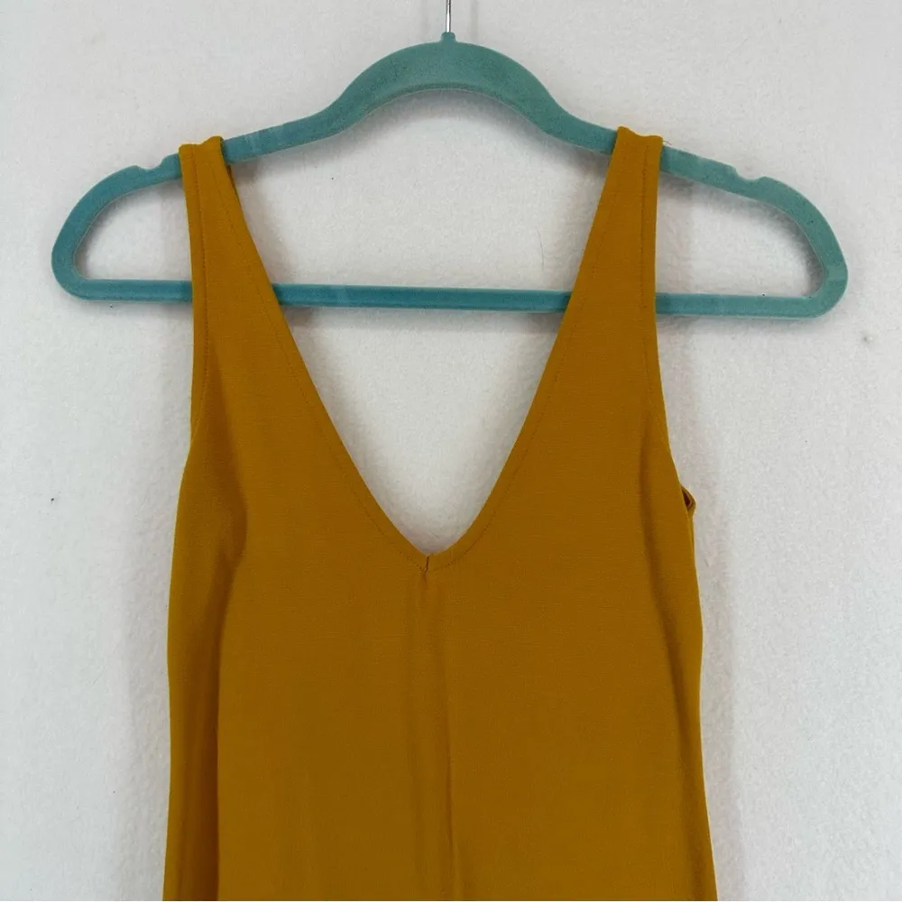 Forever 21 BodyCon Sleeveless N Veck Midi Dress Small Yellow - Image 2